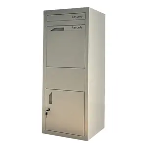 Mail Letter Parcel Post Box Surface Treated Stainless Steel Free Standing Parcel Package Drop Box