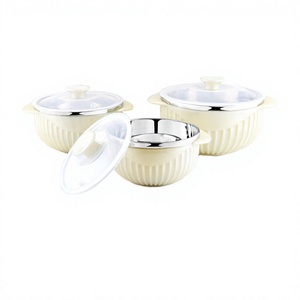 Stockage des aliments Aura bol ensemble stockage bol ensemble prix cuisine en acier inoxydable ensemble avec couvercle transparent - Product Image 1