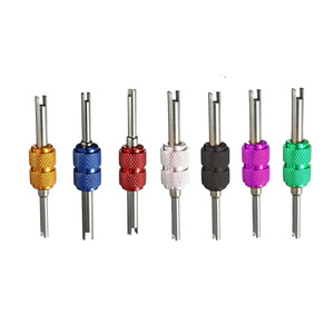Llave de doble punta para válvulas de aire acondicionado automotriz de aleación de aluminio, herramienta para reparación de automóviles - Product Image 1
