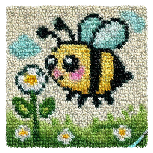 Kits de tapis au crochet pour adultes débutants, kit de fabrication de tapis au crochet de 11,8 pouces avec fils prédécoupés et toile codée - Product Image 2