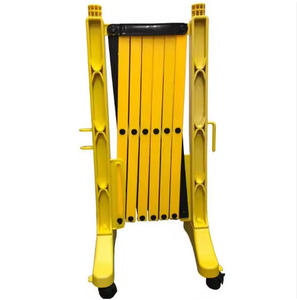 Hàng rào di động đóng mở giao thông cách ly lan can màu vàng đen nhựa an toàn hàng rào - Product Image 4