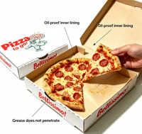 Günstige Hochwertige E-Flute Karton Pizza-Schachtel Matt Laminiert Individuelles Logo Verschiedene Größen (6-16 Zoll) für Nudeln