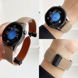 Bracelet de montre double face en cuir Litchi Grain pour Samsung Galaxy avec boucle magnétique Bracelet en cuir pour <span class=keywords><strong>Huawei</strong></span> GT5 - Product Image 2
