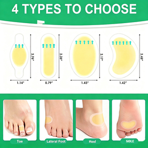 Patchs hydrocolloïdes invisibles en gel de silicone adhésif pour les ampoules, autocollants pour talons et orteils, protection de la peau des pieds - Product Image 4