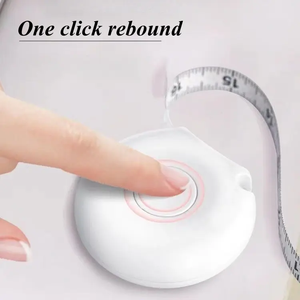 شريط قياس الجسم قابل للسحب مخصص بطول 2 متر، مقياس محيط مزدوج بمقياسين، شريط قياس ناعم مع زر قفل لقياسات الجسم للخياطين - Product Image 6