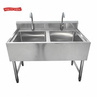 Éviers de cuisine industriels de restaurant de restauration rapide d'équipement de restaurant dans la cuisine d'acier inoxydable
