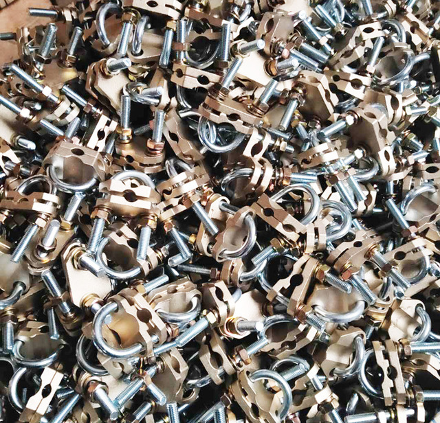 Custom Grounding System Conductor Connector Earthing Rod Cable U Clamp