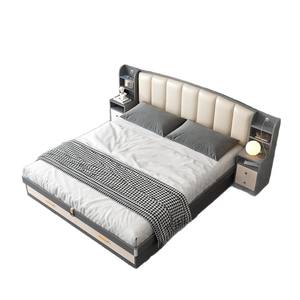 High-End <span class=keywords><strong>letto</strong></span> <span class=keywords><strong>matrimoniale</strong></span> testiera imbottita per il Comfort accogliente struttura moderna pannello per un Look contemporaneo - Product Image 1