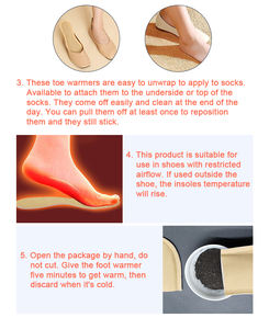 Kış isıtma ayak isıtıcı tabanlık için tek kullanımlık ayak ısıtıcı yama yapıştırıcı sıcak ped - Product Image 4