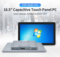PC industriel tout-en-un avec écran tactile capacitif de 18,5 pouces, 4 ports COM, étanche IP65, DDR3, Windows 7, Linux, normes VESA