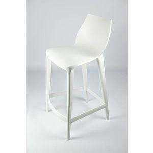 Taburete de Bar alto contemporáneo Mahi Palet blanco Uso de cocina de polipropileno coloreado de 8 piezas - Product Image 1