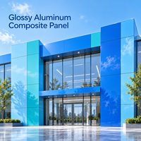 Panneau composite en aluminium brillant de 3 mm sur mesure, revêtement FEVE couleur cuivre pour façades architecturales