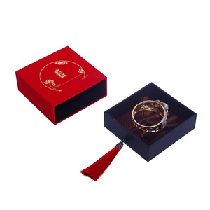 Chinese Style Jewelry <b>Drawer</b> <b>Slide</b> Packaging Boxes with Velvet Pouch Vintage Elegant Jewellery Box with Tassel - Product Image 5