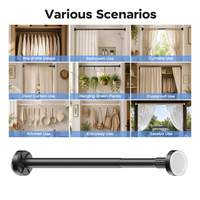 YIJIALE 100% Inspeksi Lengkap Siap FBA Tiang Jemuran Pakaian Balkon 25mm Twist Lock 0.55-0.78m Pemasangan Tanpa Bor