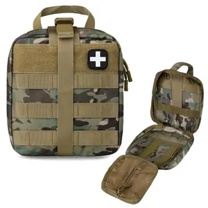 กระเป๋าใส่อุปกรณ์ปฐมพยาบาลทางการแพทย์พร้อมถุงเปล่าสำหรับยุทธวิธีและลายพรางแข็งแรงทนทาน