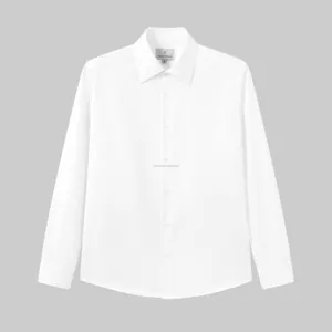 Haute qualité blanc robe formelle chemise hommes Vintage boutonné à manches longues chemises décontractées smoking chemise d'affaires