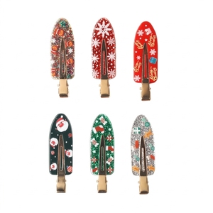 Nouvelle Pince à Cheveux de Noël Flocon de Neige Dessin Animé Frangé Ambiance Festive Barrette Cadeau de Noël Petit Accessoire Cheveux Sans Trace - Product Image 2