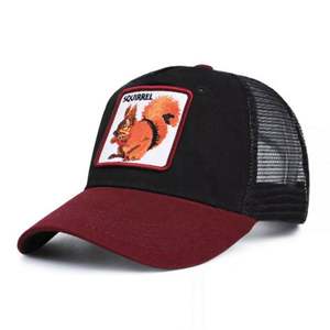 Casquette de baseball trucker 5 panneaux en maille avec patch animalier de dessin animé, écologique, style streetwear personnalisé, vente en gros d'usine - Product Image 2