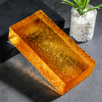 Brique de verre décorative texturée effet glace, bloc de verre teinté pour la décoration murale de cuisine, salle de bain, entrée, hôtel, extérieur