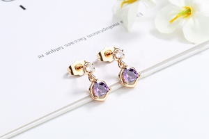 ต่างหูขายส่ง Bijouterie Joyeria ต่างหูเพชรคิวบิกเซอร์โคเนียสำหรับผู้หญิง ต่างหูทอง 18K ต่างหูแบบห้อยและแบบติดหู สำหรับเป็นของขวัญ ขายส่ง - Product Image 2