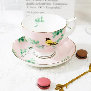 China Supplied Old Fashioned Fashion Bone China Coffee Cup And Saucer Set For Sale