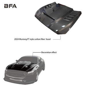 Couvre-moteur en fibre de carbone de style <span class=keywords><strong>Ford</strong></span> <span class=keywords><strong>Mustang</strong></span> GTD 2024 et nouveau pare-chocs - Product Image 1