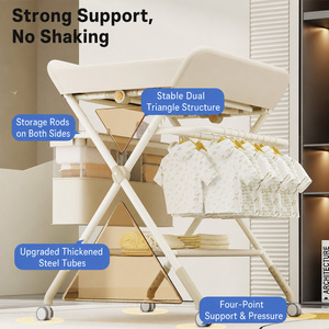 <span class=keywords><strong>Table</strong></span> <span class=keywords><strong>à</strong></span> <span class=keywords><strong>langer</strong></span> multifonction pliable <span class=keywords><strong>pour</strong></span> bébé avec grand panier de rangement, <span class=keywords><strong>baignoire</strong></span> et support de bain <span class=keywords><strong>pour</strong></span> nouveau-nés et tout-petits - Product Image 5