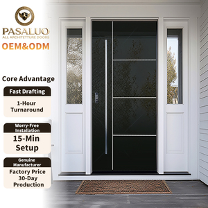 Puertas de Entrada Exteriores de Seguridad para Casas y Villas, Modernas y Duraderas, con Vidrio Pivotante, OEM PSL China <span class=keywords><strong>2026</strong></span> - Product Image 1