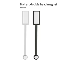 Outil magnétique portable à double tête pour ongles, effet 3D lignes et bandes, bâton magnétique puissant pour vernis gel, effet œil de chat, pour manucure des mains