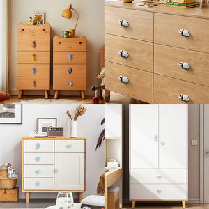 مقابض درج سيراميك نصف قمر نجمة سحابة شكل حيوان كارتون لطيف خزانة بورسلين باب أثاث يسحب للأطفال - Product Image 6