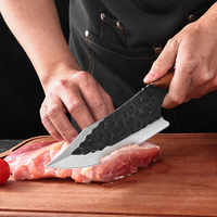 Nouveauté : Couteau de boucher allemand forgé à la main de 7 pouces, de haute qualité, pour la chasse, le désossage, usage intensif, couteau de chef et de boucher