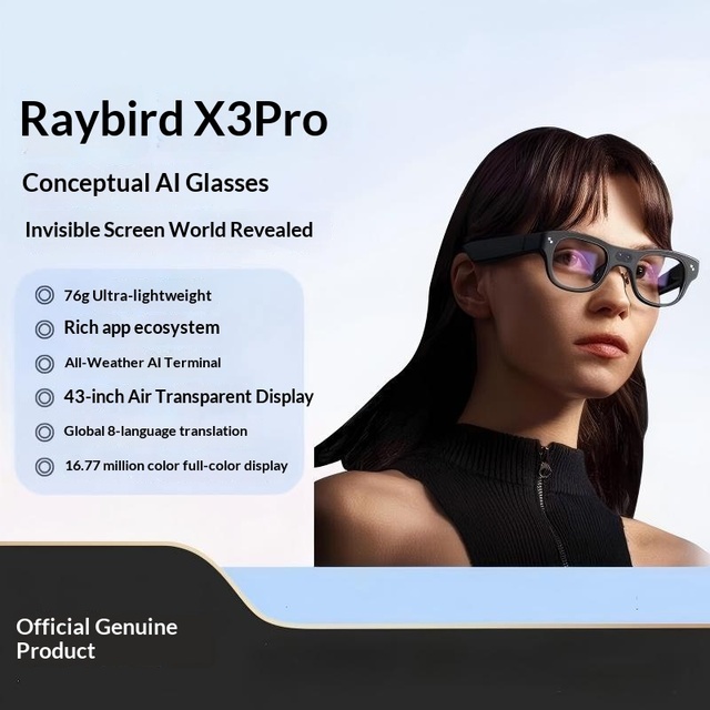 Thunderbird RayNeo X3 Pro Concept AI Glasses True Wireless Binocular Full-color Display AR Translation Glasses Type-C Charging