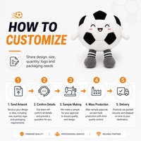Peluche de Fútbol Personalizado de Alta Calidad, Recuerdo Deportivo, Mascota con Rostro Bordado, Pelota de Fútbol Suave para Regalo de Equipo