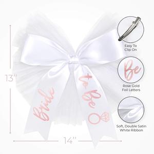 Velo para despedida de soltera de oro rosa, velo para <span class=keywords><strong>novia</strong></span> a ser, Bikini, falda de tul, tutú, oferta - Product Image 3