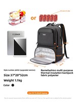 Sac à dos thermique unisexe pour employés de bureau, sac à lunch pour ordinateurs portables, compartiment pour ordinateur portable de 15 pouces avec fermeture éclair