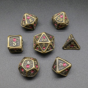 En stock, jeu de dés en métal spécial exclusif DND Gamers avec un beau point de couleur - Product Image 6