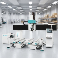 Machine CNC 5 axes ATC 16 robuste avec commande LNC/OSAI pour la fabrication de composants de meubles en bois de haute précision