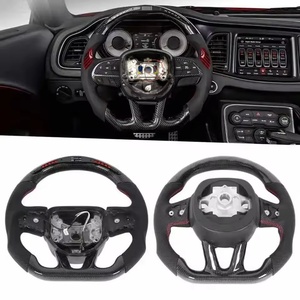 Tùy chỉnh đua sợi carbon chỉ đạo Wheel cho Dodge sạc thách thức hellcat sạc thách thức SRT RT Napa da - Product Image 4