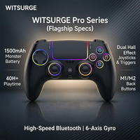 Manette de jeu sans fil Bluetooth SZ-5005B avec prise audio 3,5 mm, gâchettes à double effet Hall, éclairage RGB pour P5/PC/iOS/Android