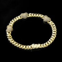 Ensemble de bijoux tendance plaqué or 14K 18K, collier et bracelet en laiton avec zircone en forme de cœur, style Monaco, pour femmes et filles
