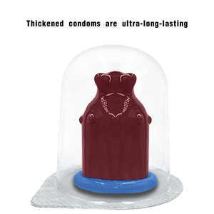 Erweitertes und verdicktes Cartoon Pellet Vibrierendes Kondom für den männlichen Gebrauch - Product Image 2