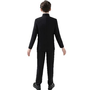 En stock Ensemble de vêtements et costumes classiques pour adolescents Smoking brodé d'or pour garçons Performance de mariage - Product Image 5
