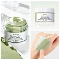Masque facial anti-acné OEM ODM 55g infusé d'acide salicylique, de niacinamide et d'extrait de centella, masque d'argile minimisant les pores