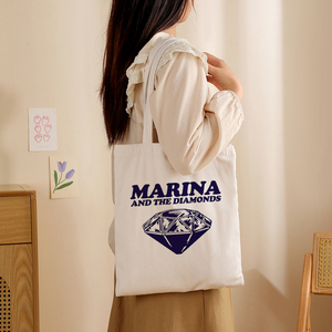 Bolso de Hombro de Pana con Cremallera <span class=keywords><strong>Marina</strong></span> & Diamonds Personalizado, Bolso de Mano Casual, Bolso Cruzado Ecológico para Mujer, Bolsos de Mensajero Vintage - Product Image 3