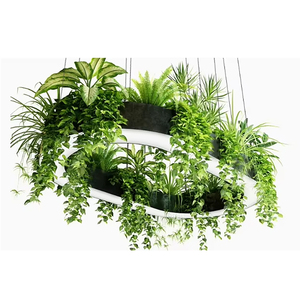 Modern Bar Island Floral Hanging Lamp Hospital Eco Friendly Green <strong>Leaf</strong> <strong>Lights</strong> Artificial Plant Chandelier Oval - Product Image 6