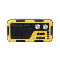 Radio Cuaca Portabel AM/FM NOAA Tenaga Surya Dengan Power Bank 4000mAh, Pengisi Daya Ponsel, Jack Headphone, Dapat Diisi Ulang Via USB