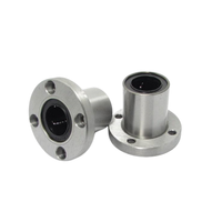 Roulements linéaires à billes en acier chromé à bride circulaire P6 de précision LMF10UU pour machine CNC