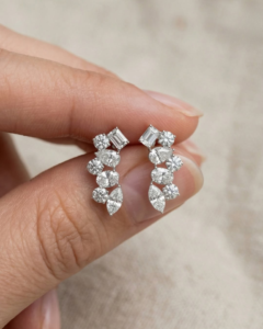 14K Gold Trendy Natural Stone Bezel Setting <b>Earrings</b> | Handmade <b>Fine</b> Jewelry | Party | Factory Direct Wholesale - Product Image 1
