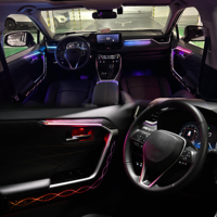 Éclairage d'ambiance intérieur SJC 64 couleurs pour Toyota RAV4 Wildlander 2020-2024, accessoires d'éclairage ambiant automatique pour la mise à niveau de la voiture
