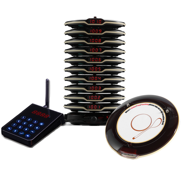 Guest Server Coaster Pager Restaurant Pager Wireless Restaurant Table Buzzer 10 Pcs Cafe Beeper Customer Service Buzzer